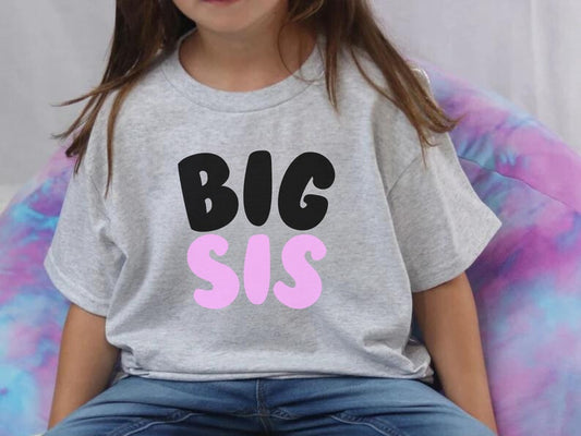 Big Sis Kid Shirt – Trendy Big Sister Announcement Tee