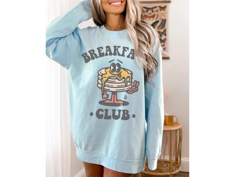 Breakfast Club Aesthetic Sweatshirt - Bohemian Retro Vintage Oversized Graphic Tee