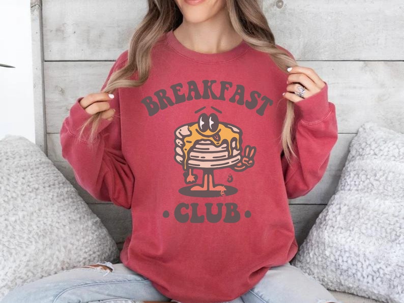 Breakfast Club Aesthetic Sweatshirt - Bohemian Retro Vintage Oversized Graphic Tee