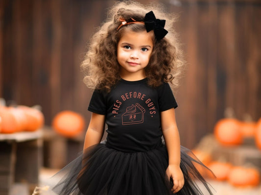 Pie Before Guys Shirt Fall Vibe Toddler Tee Pumpkin Graphic Youth Top