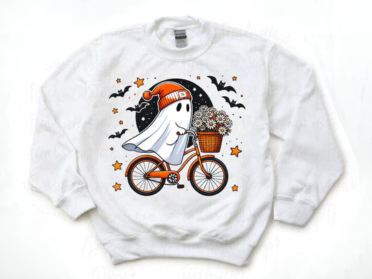 Cute Boo Ghost Youth Sweater Fall Vibe Toddler Tee Retro Boho Halloween Sweatshirt