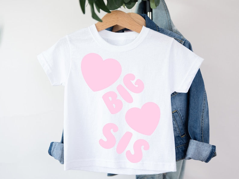 Big Sis Shirt – Trendy Baby Announcement Tee for Girls