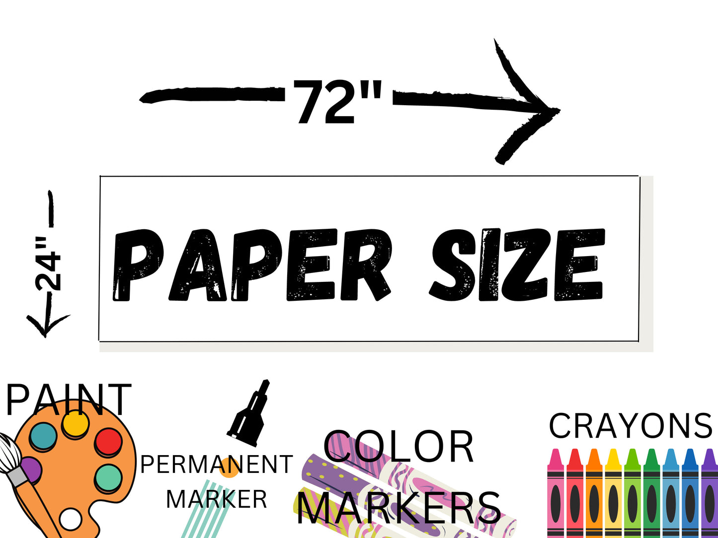 Personalized 6ft Wedding Coloring Banner for Kids Table 72"