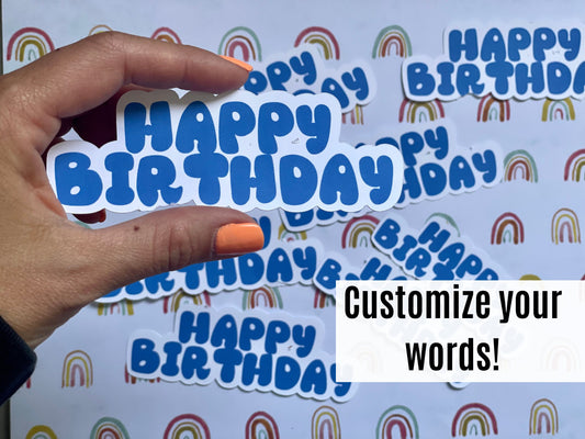 Personalized Text Custom Name Confetti Table Scatter Happy Birthday