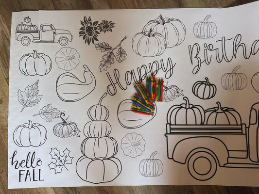 Get Fall tastic Personalized 6ft Coloring Banner for Your Gathering