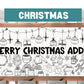 LARGE 6foot Personalized Christmas Family Coloring Banner Custom Coloring Poster Table Custom Tablecloth for Party Sheet Christmas Gathering