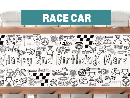 Unleash the Inner Racer Personalized Race Car Coloring Set