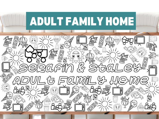 Custom Large Nursing Home Coloring Banner Senior Activities & Dementia Care