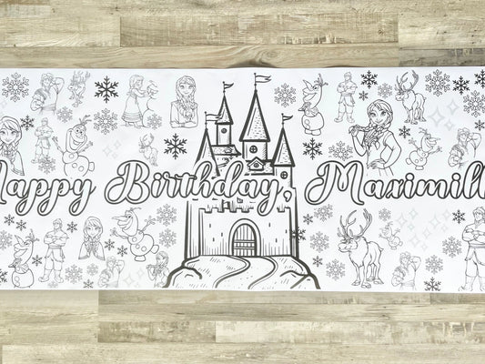 Custom Made Birthday Coloring Banners Personalized Event