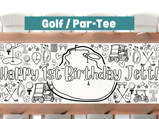 Get Creative on the digital Personalized Golf Banner Table Cover