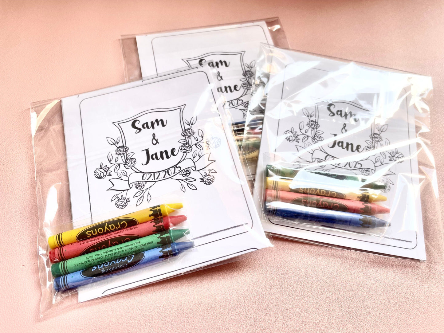 Personalized Wedding Coloring Fun DIY Activity Kit Party Favors